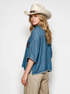 Western Cowboy Embroidered Tencel Shirt