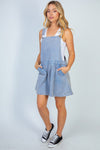 Sleeveless Solid Woven Overall