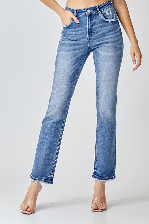 SALE Risen Mid Rise Straight Jeans
