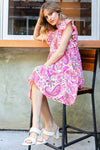 XMAS JULY Paisley Pattern Baby Doll Dress - 2 Colors