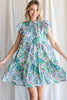 XMAS JULY Paisley Pattern Baby Doll Dress - 2 Colors