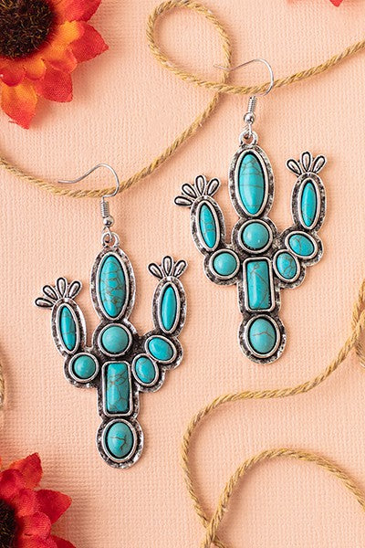 Cactus Squash Blossom Earrings
