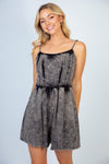 Sleeveless Solid Knit Romper
