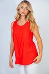 XMAS July  OPEN BACK TANK Short Sleeve Solid Knit Top - 2 Colors