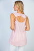 XMAS July  OPEN BACK TANK Short Sleeve Solid Knit Top - 2 Colors
