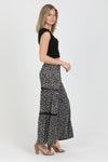 Angie Elastic Waist Wide Leg Pants With Lace Trim