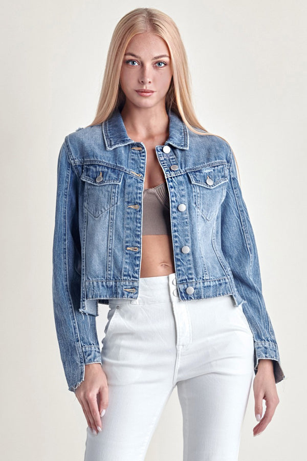Risen Uneven Hem Detail Jacket