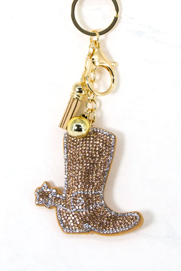 Sparkle Cowboy Boot Key Chain