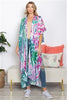 XMAS in July -Tropical Print Summer Long Kimono