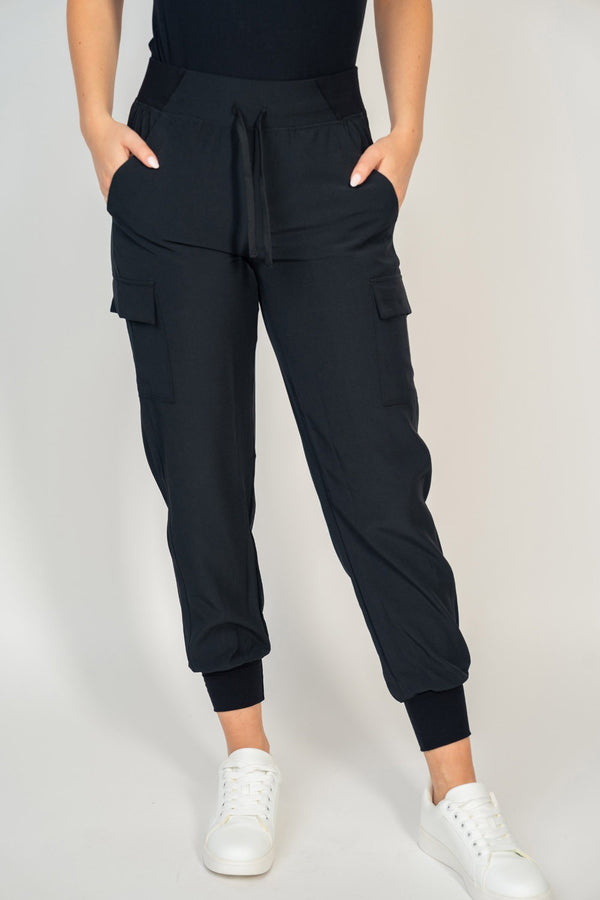 High Waisted Solid Knit Jogger