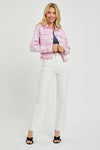 Risen Irregular Fray Hemmed Color Jacket - 3 Colors - Blush & Cactus