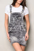 XMAS JULY Denim Washed Pockets Mini Overall