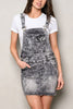 XMAS JULY Denim Washed Pockets Mini Overall