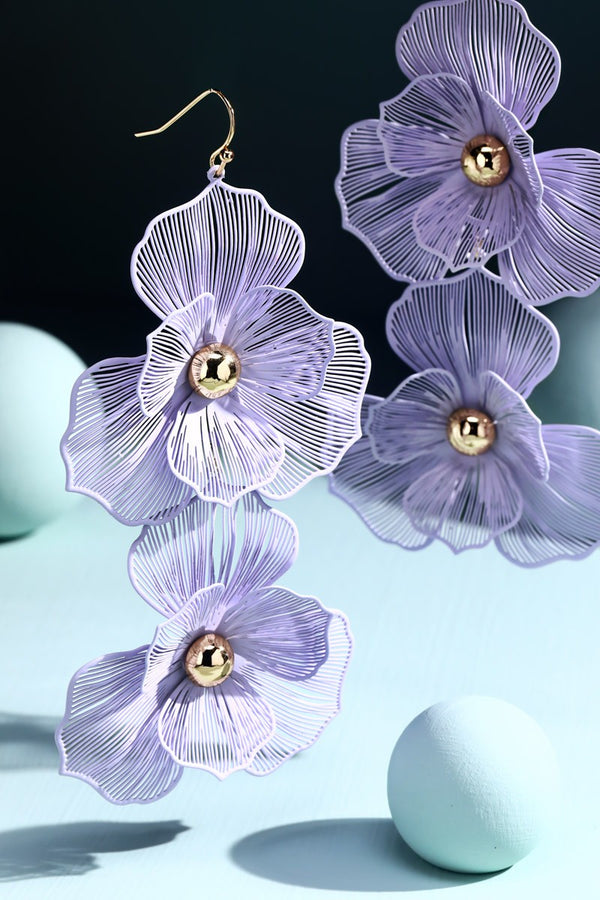 Colorful Flower Drop Earrings