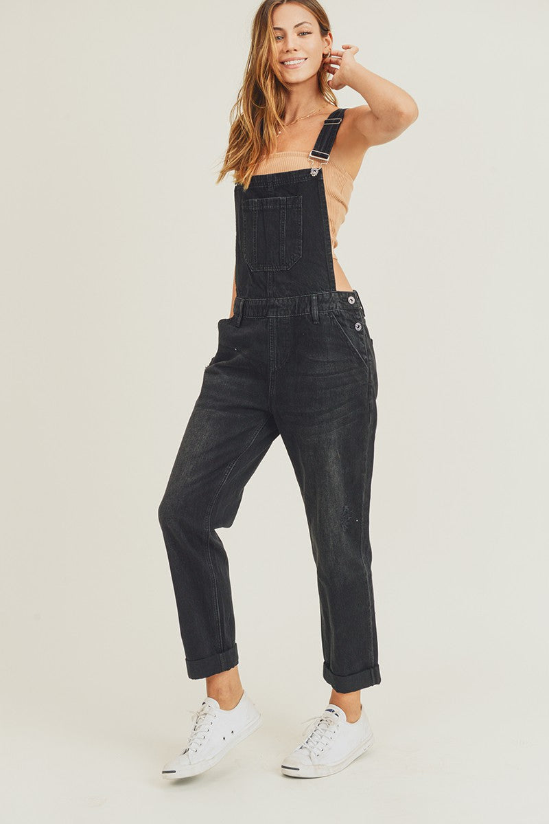 Risen Relaxed Fit Overall Jeans - Curvy Size