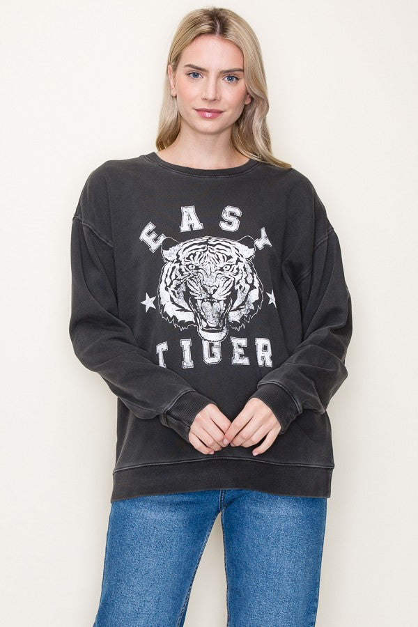 Premium Wash Easy Tiger Graphic Sweatshirt
