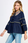 Embroidery Blouse Top