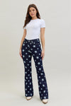 Judy Blue HW All Over Star Print Rinse Wash Flare