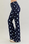 Judy Blue HW All Over Star Print Rinse Wash Flare
