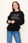 Premium Wash Graphic Sweatshirt "Team Tequilla"