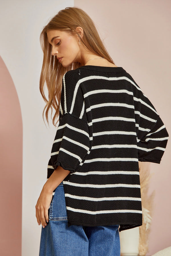 Striped Transitional Sweater