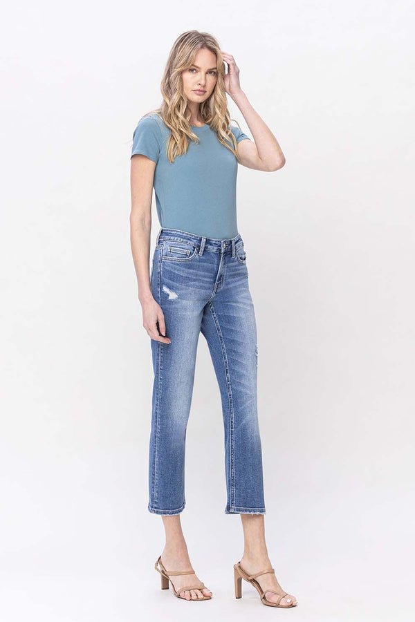 Vervet Mid Rise Crop Straight Jean