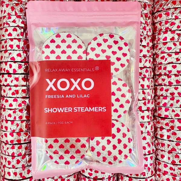 Xoxo Shower Steamers 6 Pack - Made in USA - Blush & Cactus
