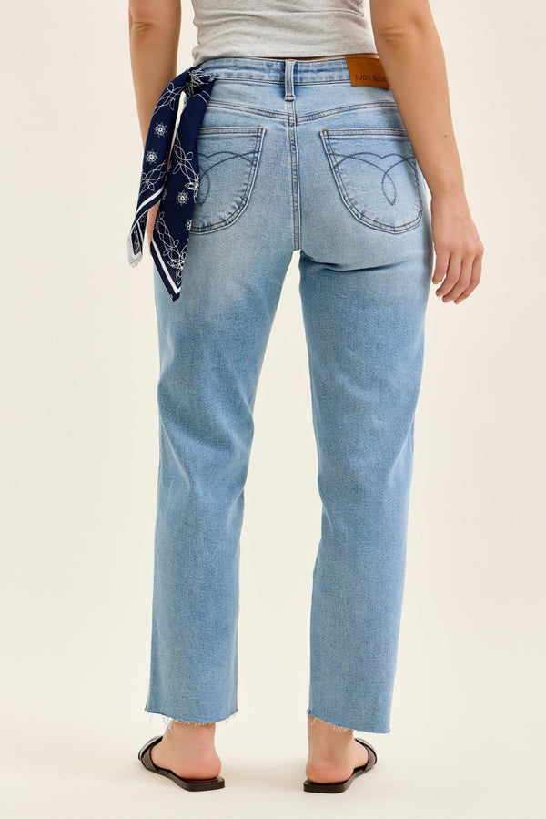 Judy Blue Mr Ankle Straight W/ Bandana Loop