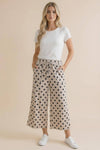 Plus Elastic Waist Polka Dot Pants - Blush & Cactus