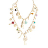 Flowers & More Charms Necklace - Blush & Cactus
