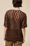 Free Bird 1776 Vintage Graphic Sheer Lace Tee - Blush & Cactus