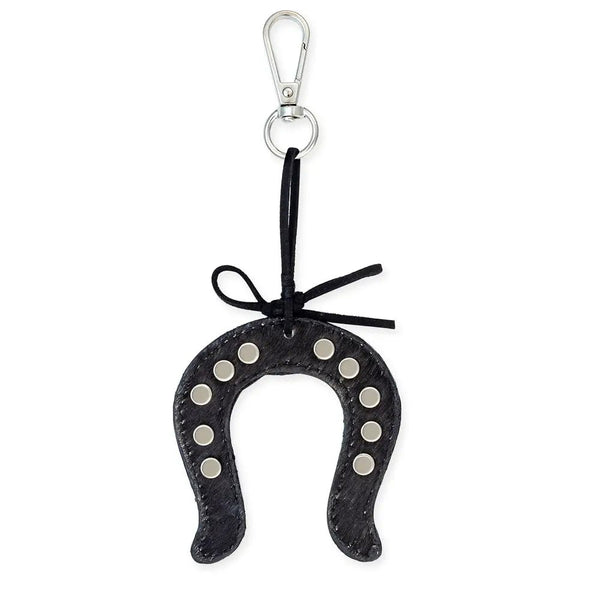Lucky Horseshoe Bag Charm Black - Blush & Cactus