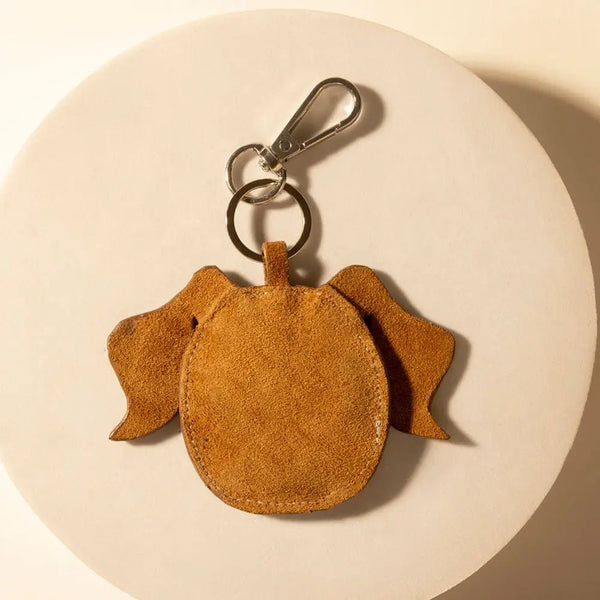 Ranch Pup Charm Keychain in Rawhide Tan Mix - Blush & Cactus
