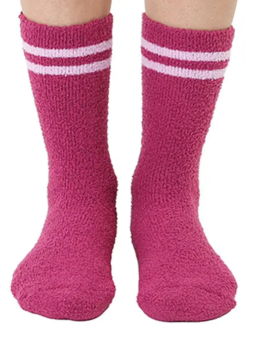Fuzzy Crew Socks w/ Bottom Grip Phrase - "Bring Me A Drink"