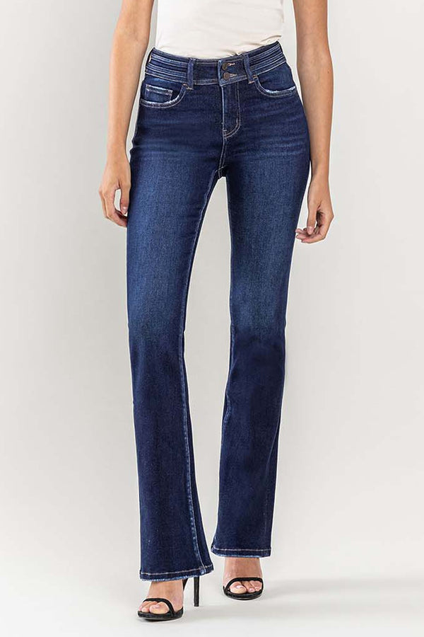 Vervet High Rise Bootcut Jeans W/Double Binding Waistband