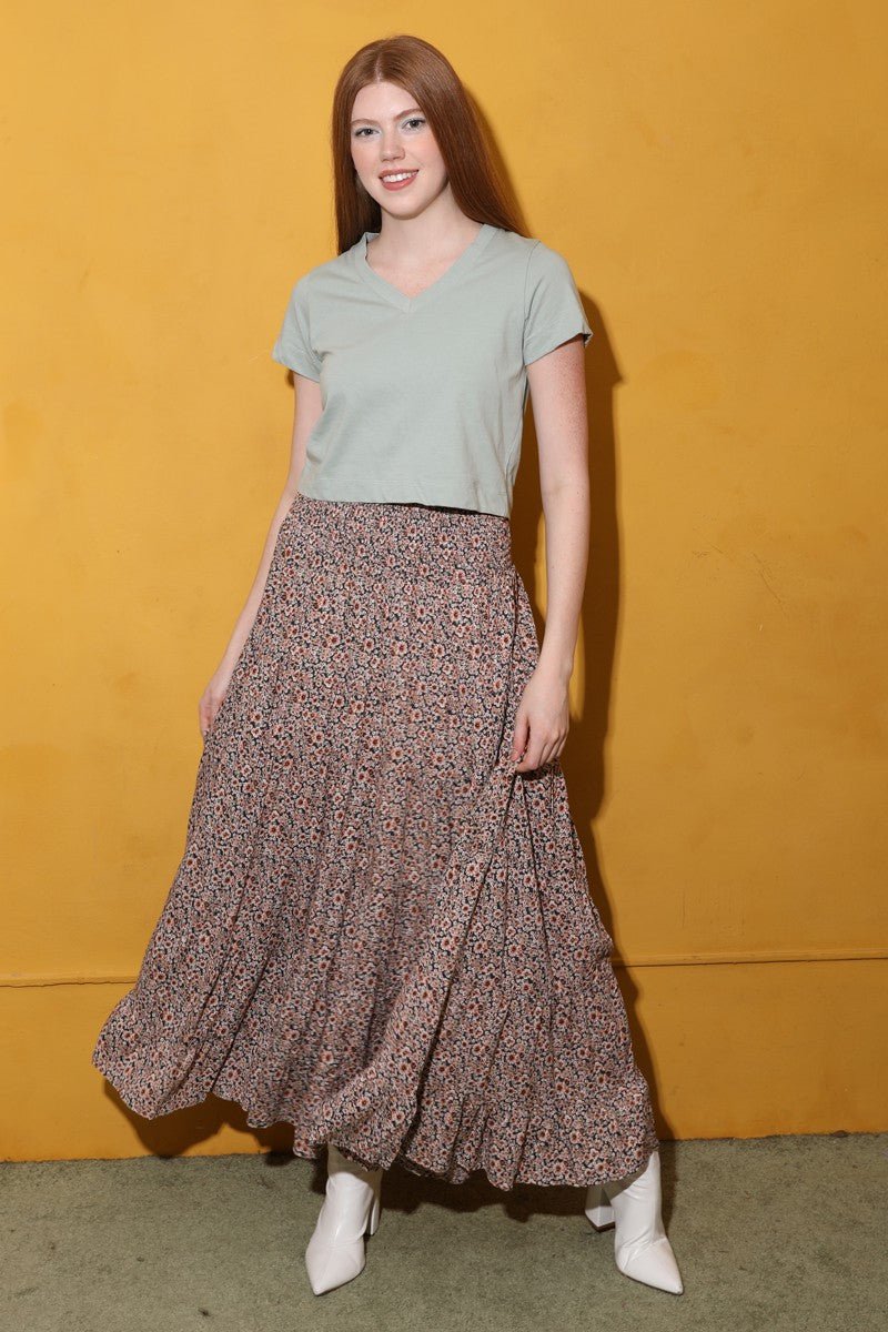 Fall in Love Bloom Skirt - Blush & Cactus
