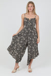 SALE Angie Notch Neck Wide Leg Angled Hem Jumpsuit