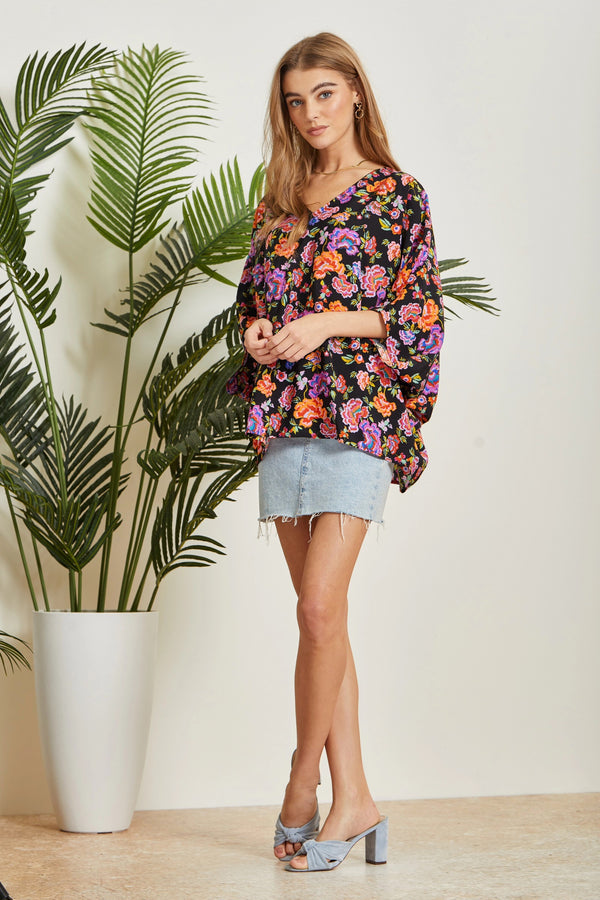 Bold Bright Printed Blouse