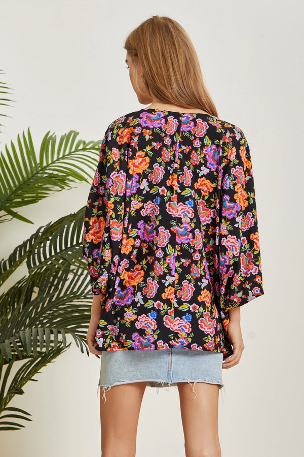 Bold Bright Printed Blouse