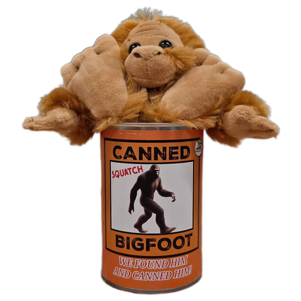 Canned Bigfoot | Stuffed Animal Plush | Funny Jokes Big Foot