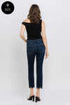 Vervet Mid Rise Crop Slim Straight Jeans - Curvy Size
