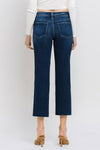 Flying Monkey "Meticulously" Mid Rise Cropped Straight Jeans