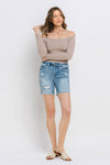 Vervet High Rise Midi Shorts