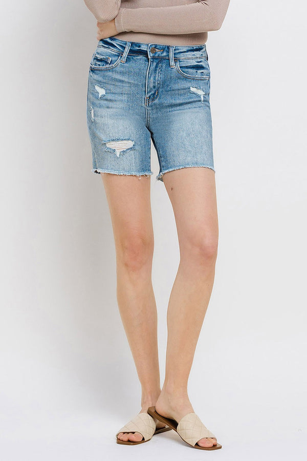 Vervet High Rise Midi Shorts