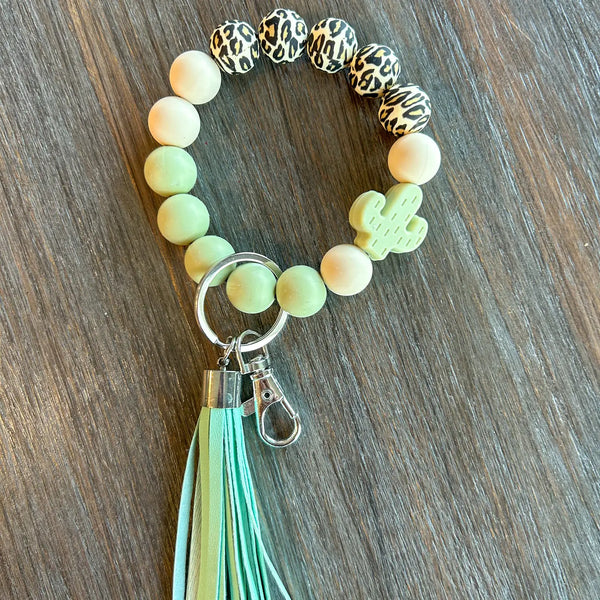 Cactus Western Keychain - Blush & Cactus