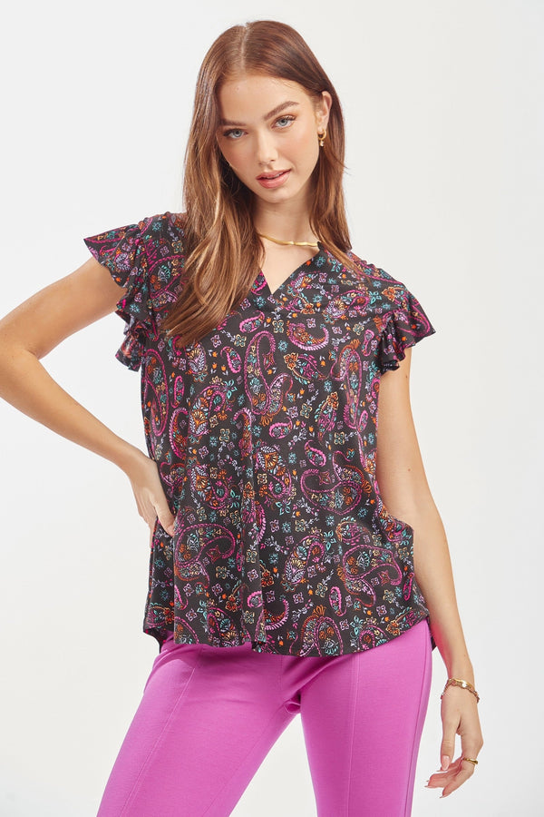 Solid Wrinkle Free Top - Curvy Size