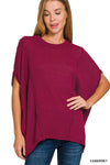 Drop Shoulder Short Sleeve Relaxed Pullover
