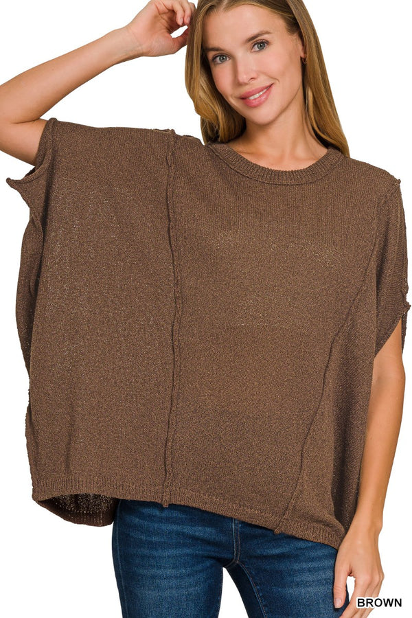Drop Shoulder Short Sleeve Relaxed Pullover