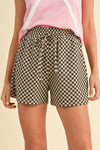 Checkerboard Knit Shorts
