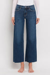 Lovervet Tummy Control Mid Rise Dark Wash Wide Leg Jeans